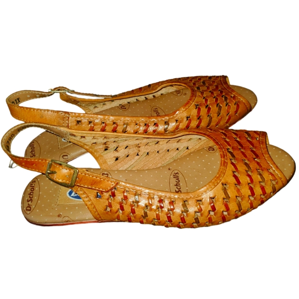 Dr. SCHOLL'S Genuine Leather Sling Back Sandals